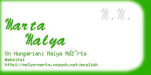 marta malya business card